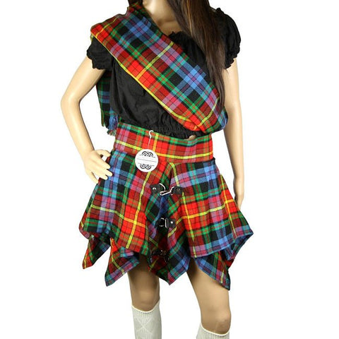 Mini Tartan Pixie Skirt, PRIDE Tartan, Original by Highland Kilt Company - Highland Kilt Company