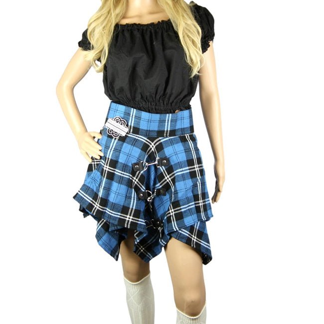 Mini Tartan Pixie Skirt, Ramsey Blue Tartan, Original by Highland Kilt Company - Highland Kilt Company