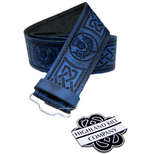 Blue Wash Kilt Belts - Highland Kilt Company