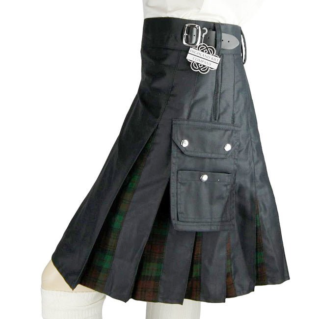 Cargo Kilts- Tartan Combo Utility Kilt: Brown Watch Tartan - Highland Kilt Company