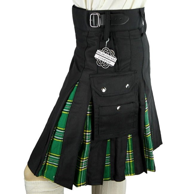 Cargo Kilts - Tartan Combo Utility Kilt: Irish - Highland Kilt Company