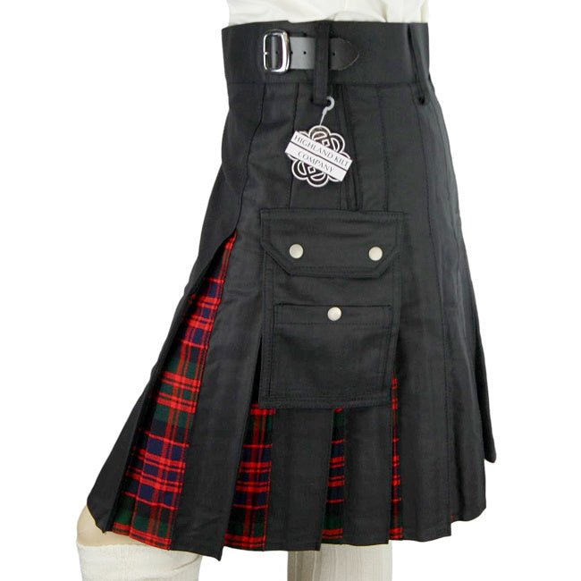 Cargo Kilts - Tartan Combo Utility Kilt: MacDonald Modern Tartan - Highland Kilt Company