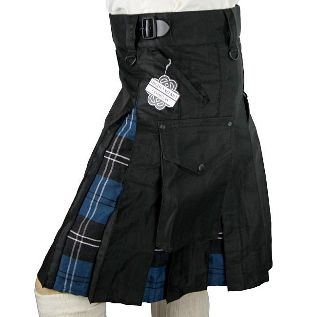 Cargo Kilts - Tartan Combo Utility Kilt: Ramsay Blue - Highland Kilt Company