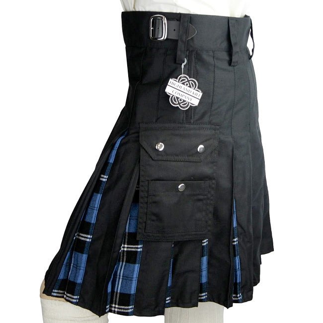 Cargo Kilts - Tartan Combo Utility Kilt: Ramsay Blue Ancient - Highland Kilt Company