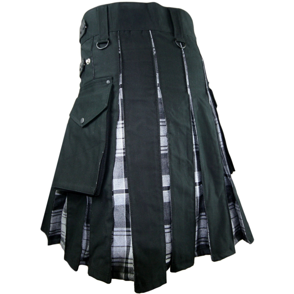 Cargo Tartan Combo Kilt: Highland Grey - Highland Kilt Company