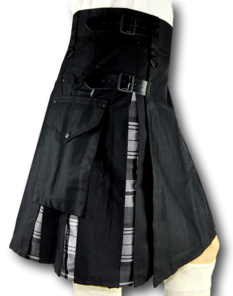 Cargo Tartan Combo Kilt: Highland Grey - Highland Kilt Company