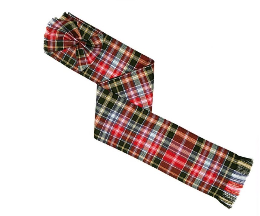 Mini Rosette WOOL Tartan Sash - 500 Tartans Available - Highland Kilt Company