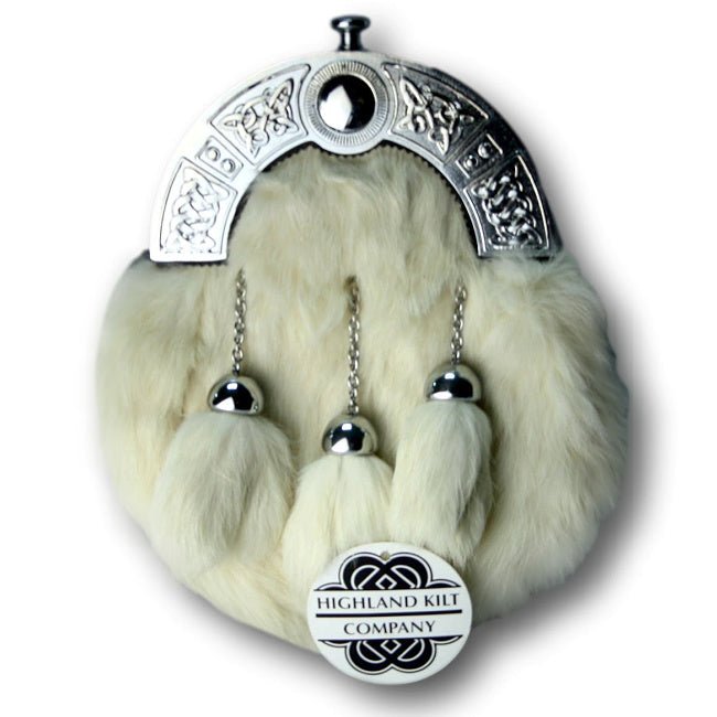 White Fur Sporran - Highland Kilt Company