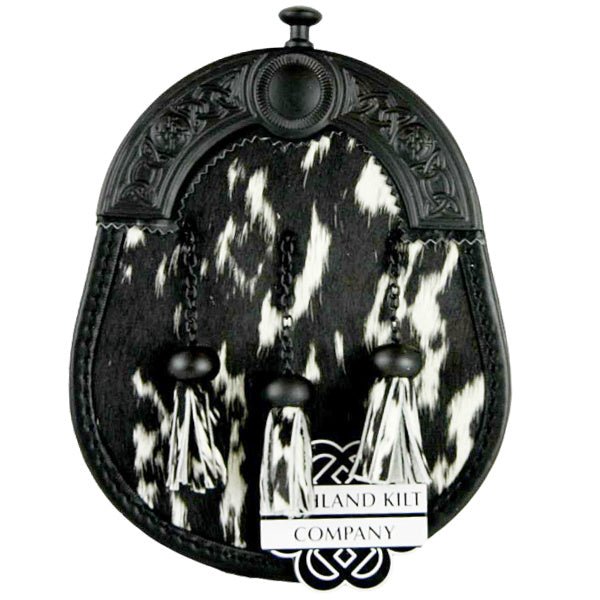 Black Cantle Fur Sporran - Highland Kilt Company