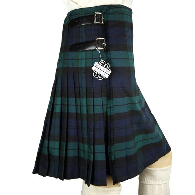 Black Watch Tartan Kilt Heavyweight Poly Viscose Formal 8 Yard Kilts - Highland Kilt Company