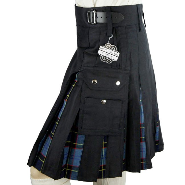 Cargo Kilts - Tartan Combo Utility Kilt: Air Force - Highland Kilt Company