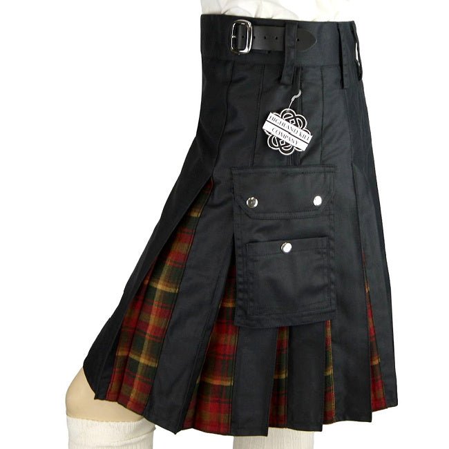 Cargo Kilts - Tartan Combo Utility Kilt: Maple Leaf - Highland Kilt Company