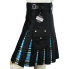 Cargo Kilts - Tartan Combo Utility Kilt: Thompson Blue - Highland Kilt Company