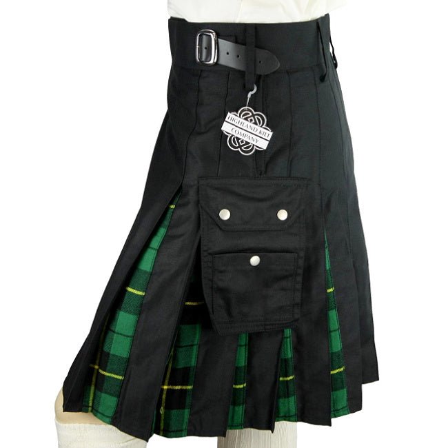 Cargo Kilts - Tartan Combo Utility Kilt: Wallace Hunting - Highland Kilt Company