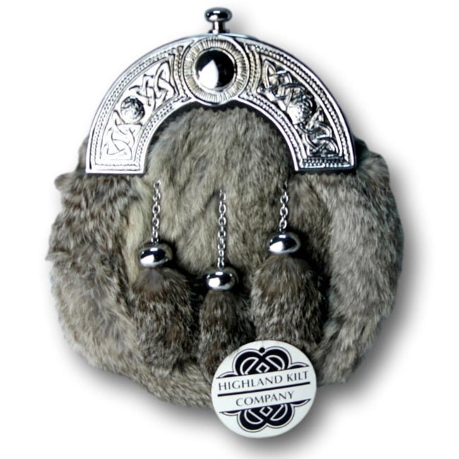 Grey Fur Sporran - Highland Kilt Company