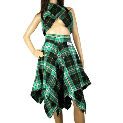 Highland Kilt Pixie skirt Irish Dark Tartan - Highland Kilt Company
