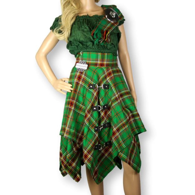 Highland Kilt Pixie Skirt Irish Tara/Murphy Tartan - Highland Kilt Company