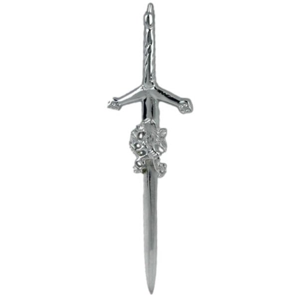 Bagpiper Sword Pewter Brooch Kilt Pin (Handmade in Scotland)