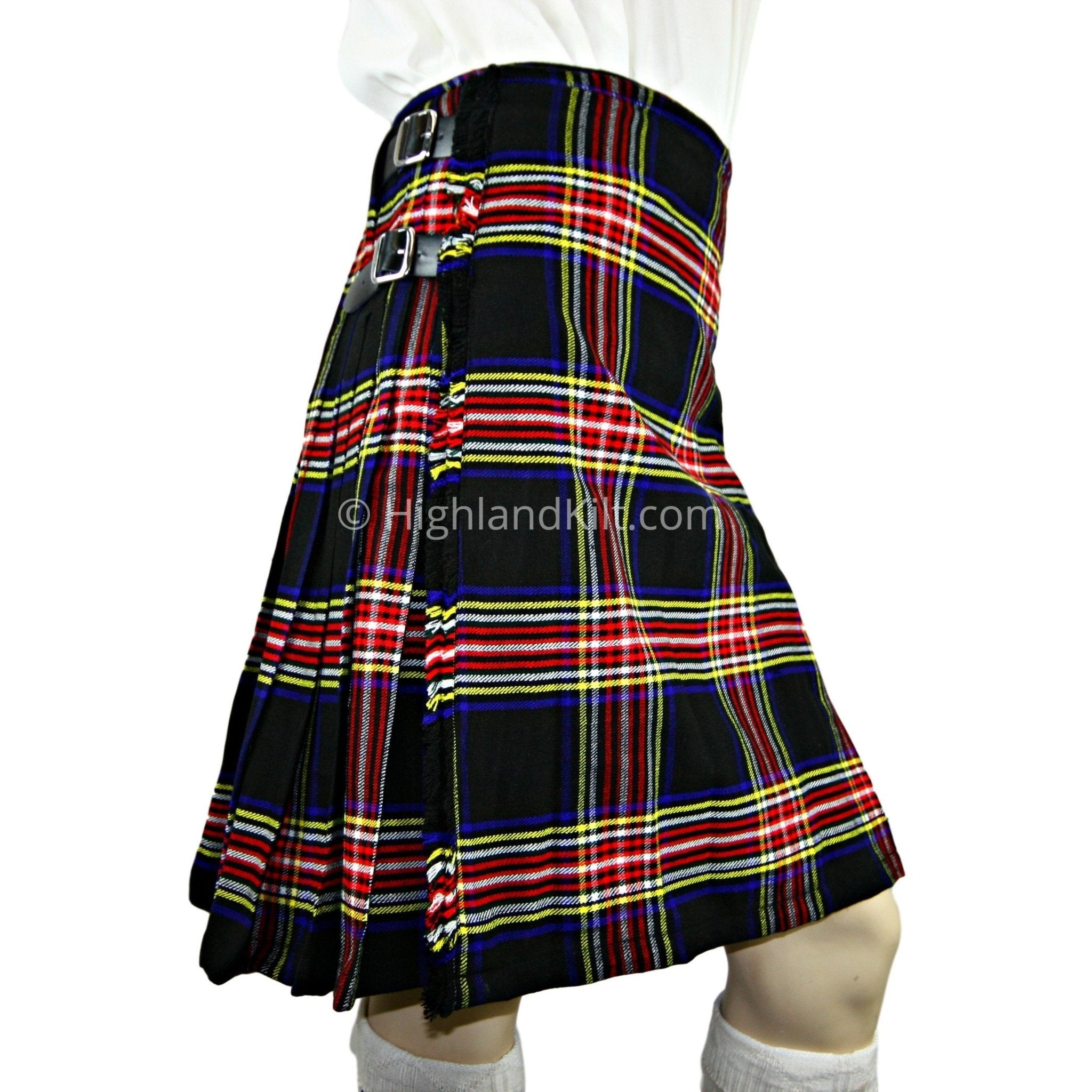 Stewart Black Premium Kilt - Highland Kilt Company