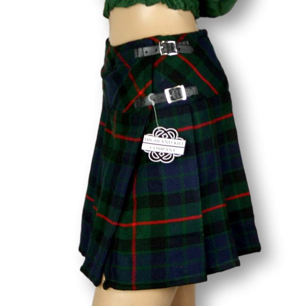 Women's Billie Kilt, Mini Skirt, Gunn Modern Tartan - Highland Kilt Company
