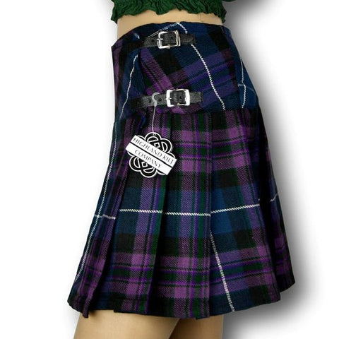 Women's Billie Kilt Mini Skirt Pride of Scotland Tartan - Highland Kilt Company