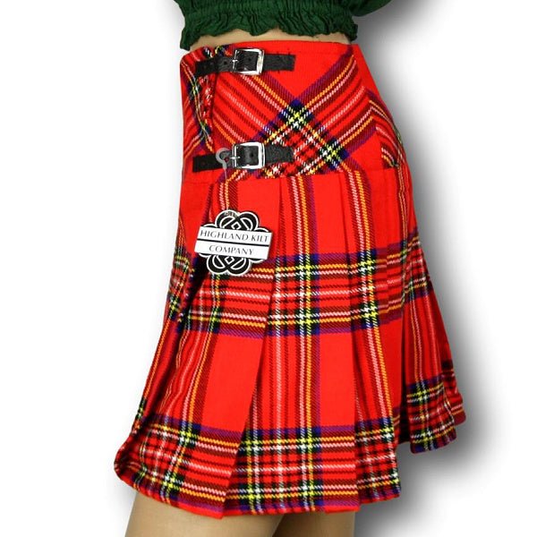 Women's Billie Kilt, Mini Skirt, Royal Stewart Tartan - Highland Kilt Company