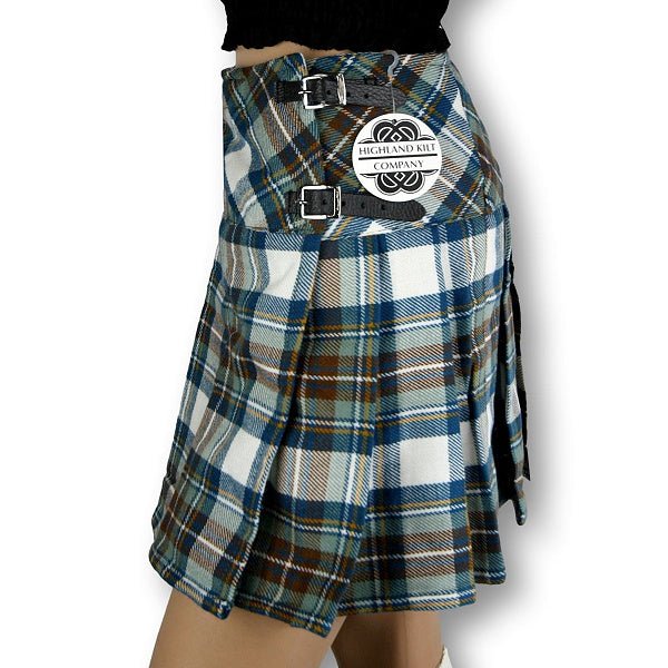 Women's Budget Billie Mini Stewart Blue Muted Tartan - Highland Kilt Company